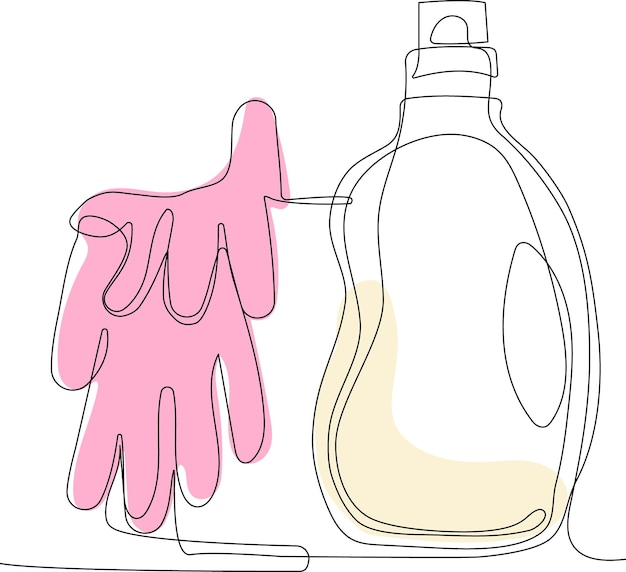 A pink bottle of hand sanitizer next to a pink bottle of liquid