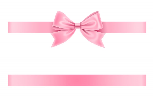 Pink bow and ribbon