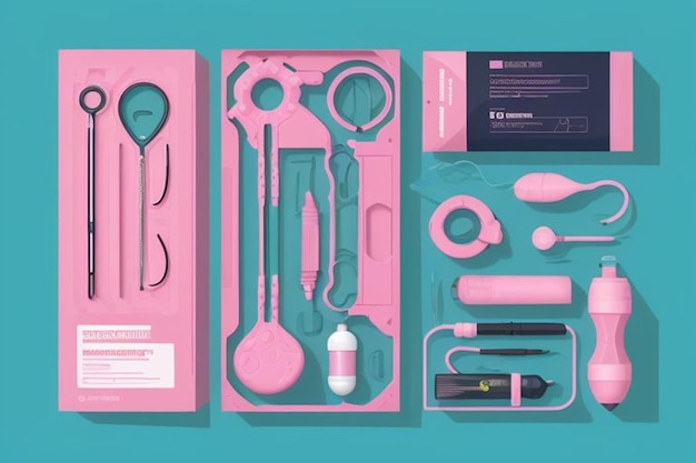 a pink box with a pink case that says quot dental care quot