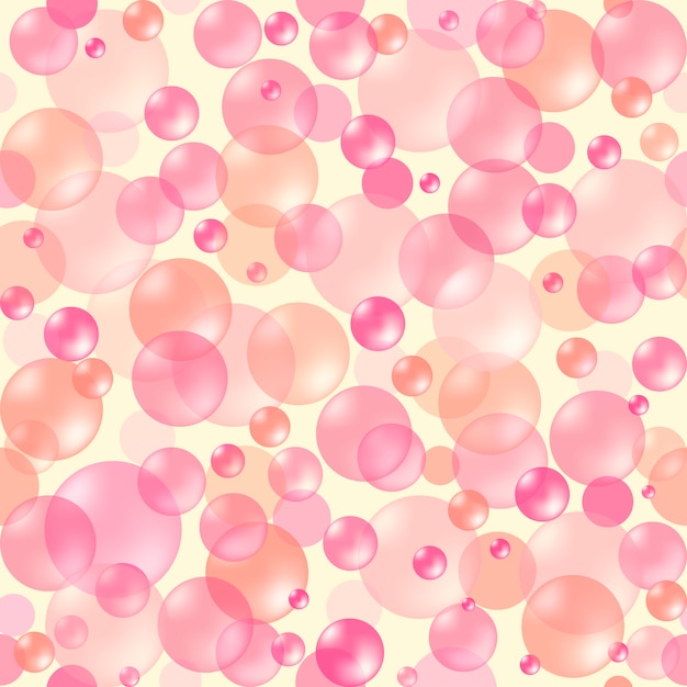 pink bubbles seamless pattern