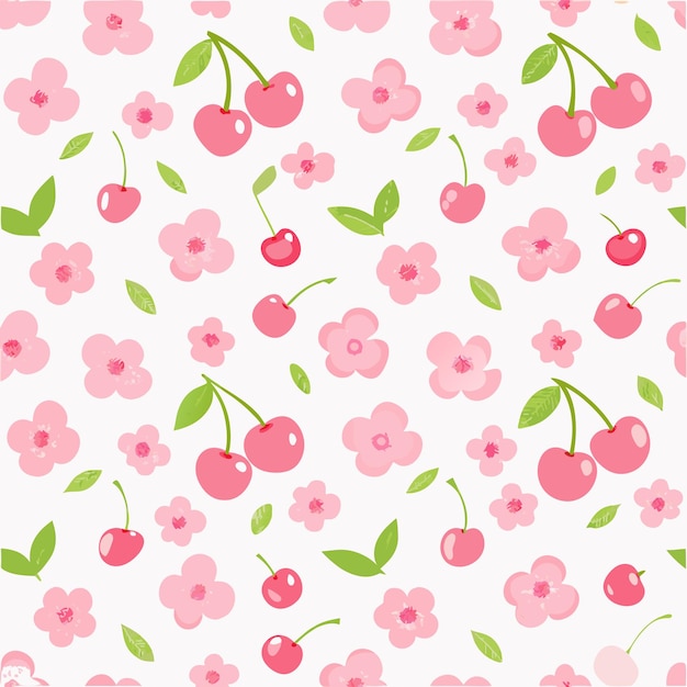 a pink cherry blossom wallpaper with pink flowers and leaves