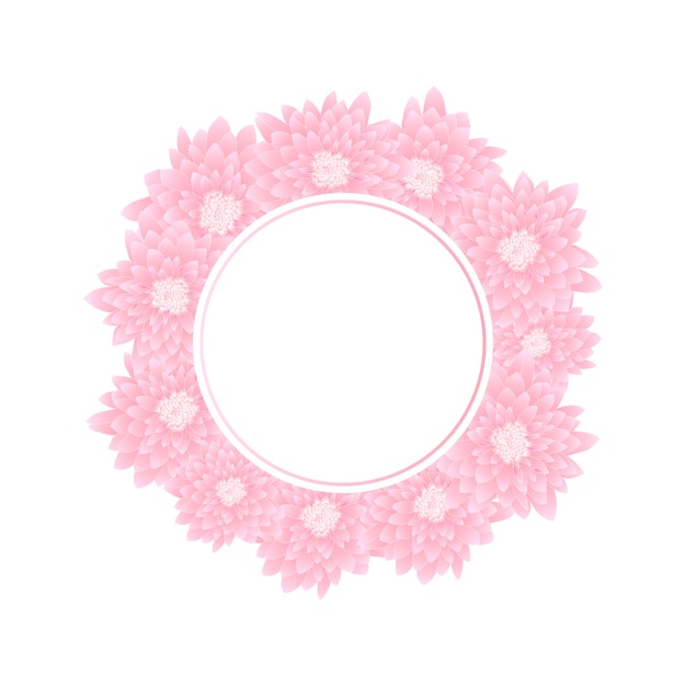 Pink Chrysanthemum Banner Wreath