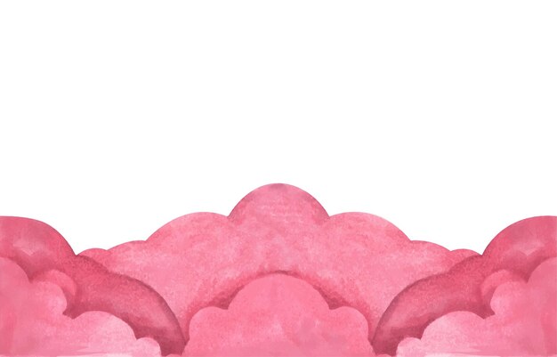 Vector pink clouds for background. abstract pastel watercolor background.