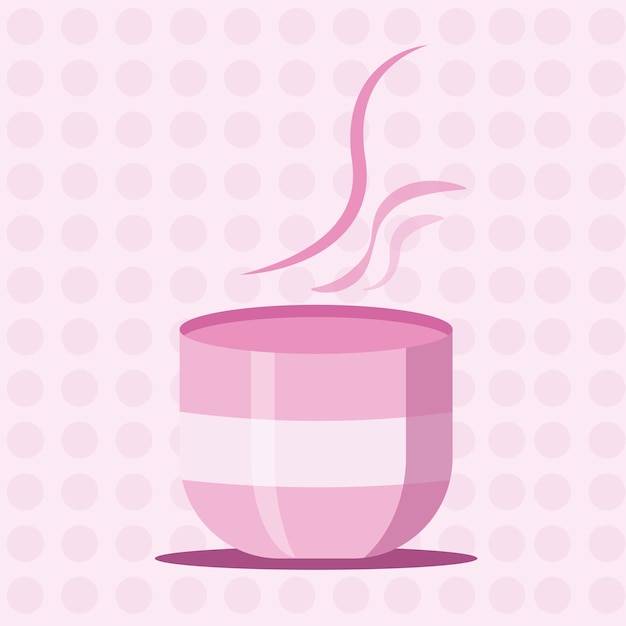 pink cofee cup vector illustration