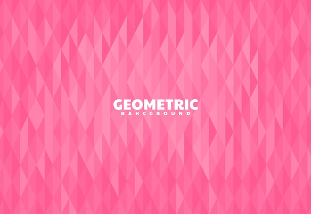 Pink color geometric background pattern