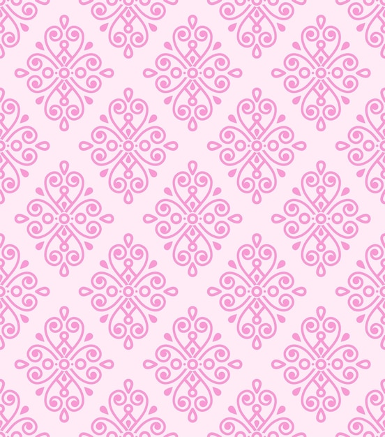 Pink damask wallpaper