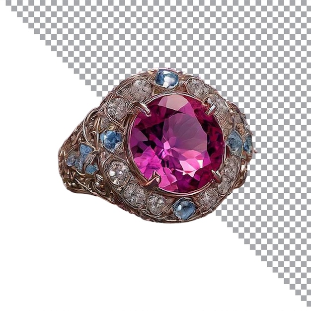 Vector a pink diamond ring with a diamond on it