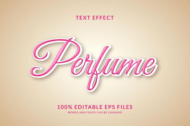 Pink editable text effect for beauty product