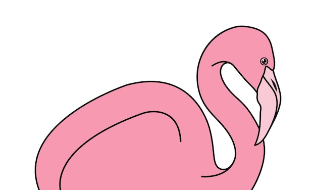 Pink flamingo illustration