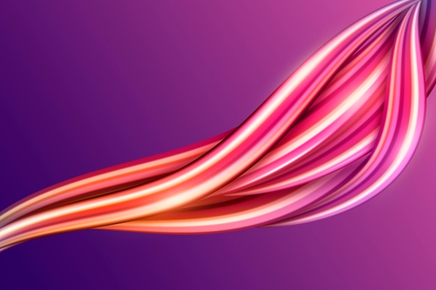 Vector pink flow on purple background