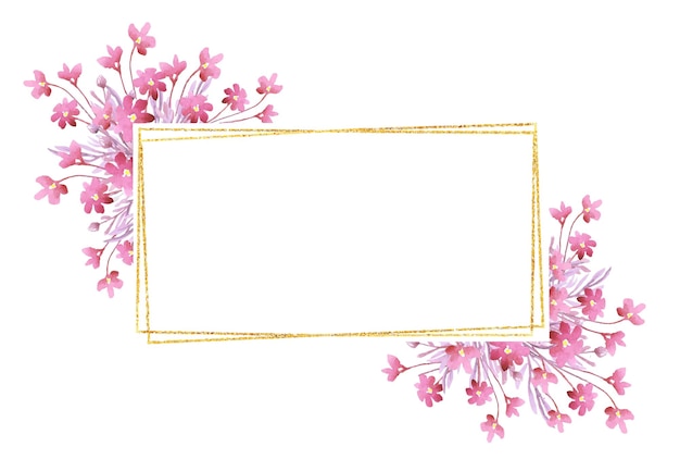 Pink flower frame