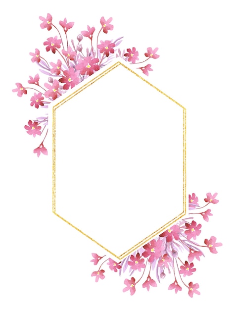 Pink flower frame