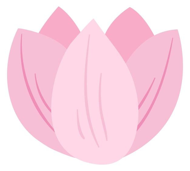 Vector pink flower water lily blossom lotus icon