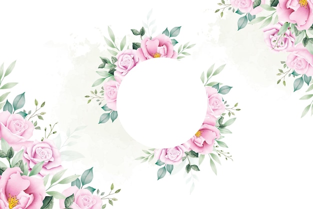 Pink flowers on a white background