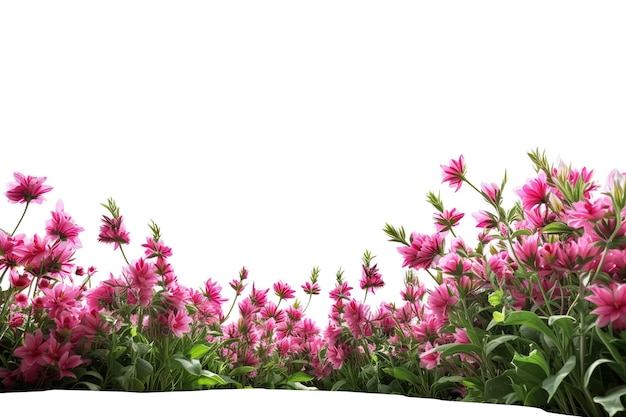 Vector pink flowers on a white background