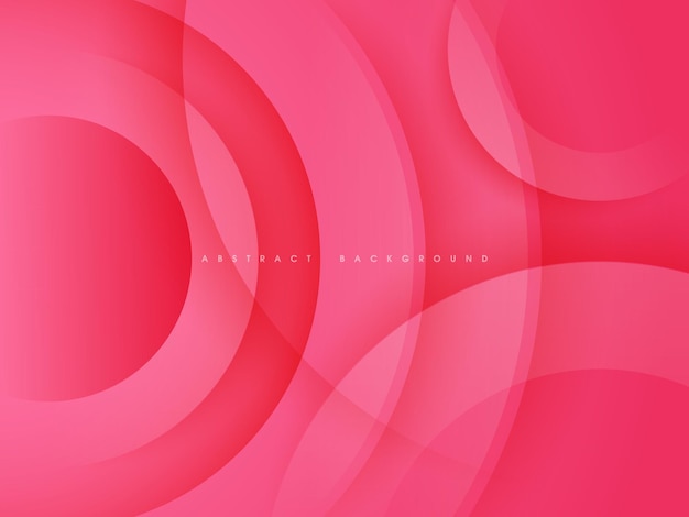 pink gradient paper cut transparent circle shape abstract background