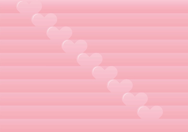 pink gradient papercut with love background template