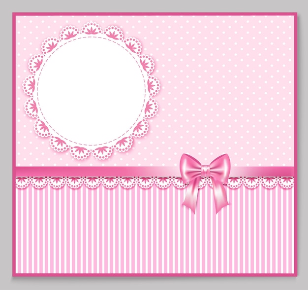 Pink greeting card