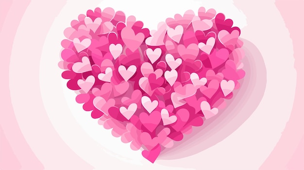 Vector pink happy valentines day heart design