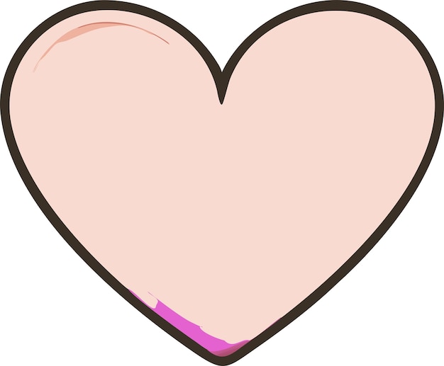 Vector a pink heart with a pink heart on the front