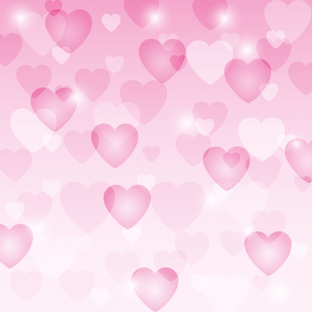 Pink hearts background