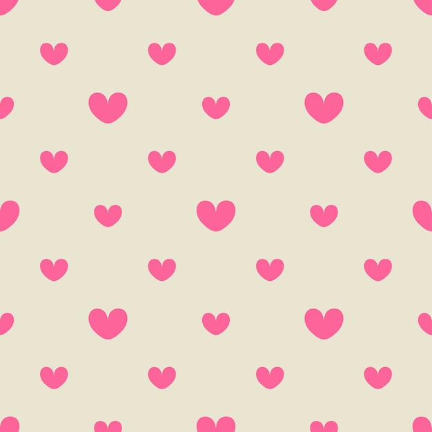 Pink hearts seamless pattern design for Valentine's Day, invitation cards, wrapping paper, textiles, wedding decorations. vector illustration