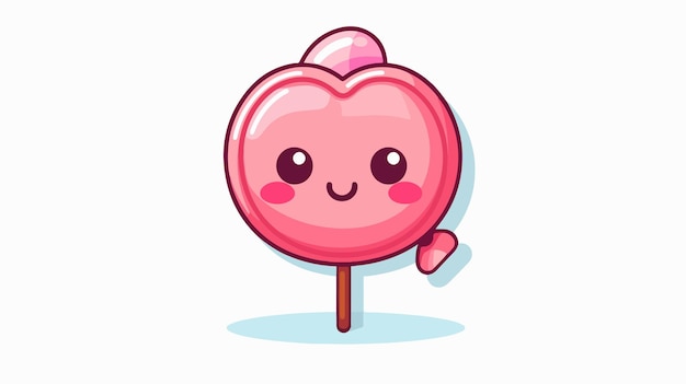 a pink ice cream with a pink heart on the top