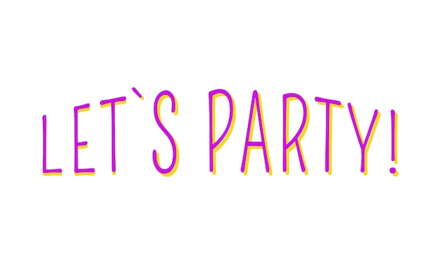 Pink Lets Party card template