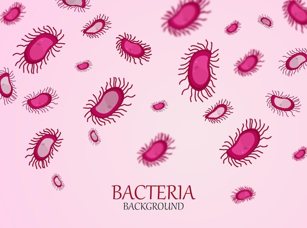 Pink modern bacteria germs background Vector illustration