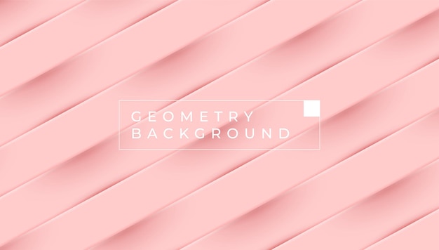 Pink pastel geometric background color vector design