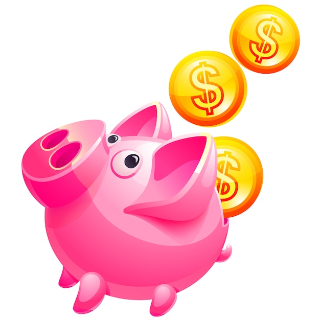 Pink piggy bank