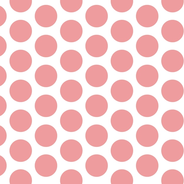 pink polka dots on a white background