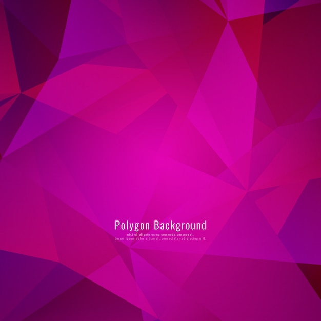 Pink polygonal background design