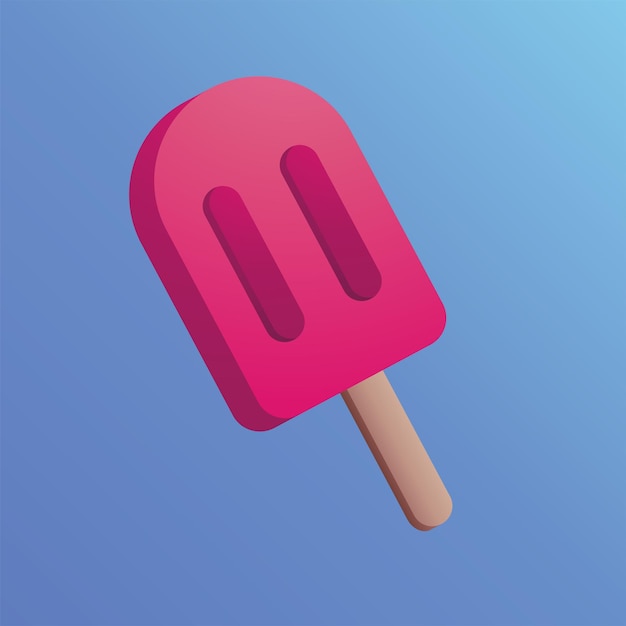 pink popsicle ice cream stick background illustration