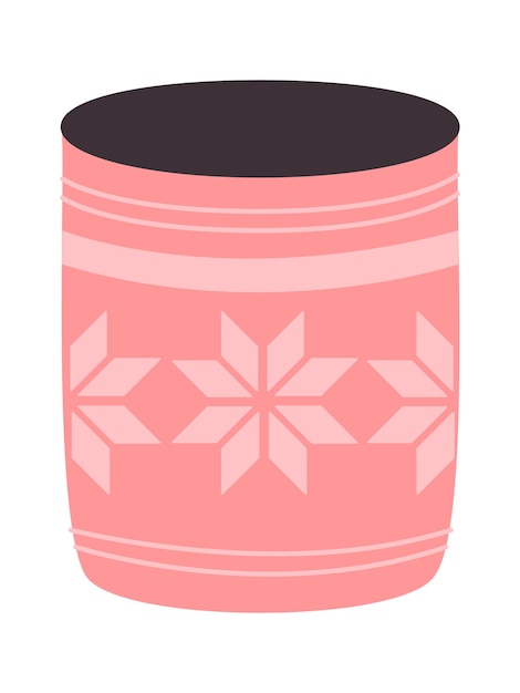 Pink pot for cactus flat icon Home decor