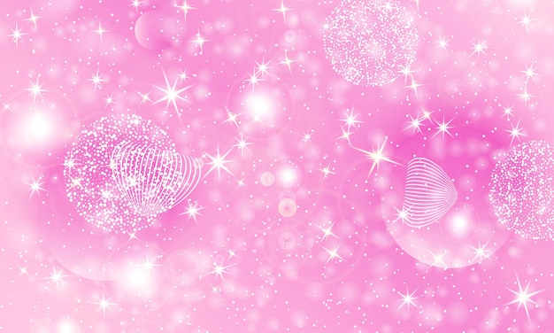 Pink Princess background Magic stars Unicorn pattern