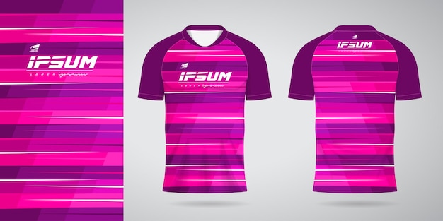 pink purple jersey sport uniform shirt design template