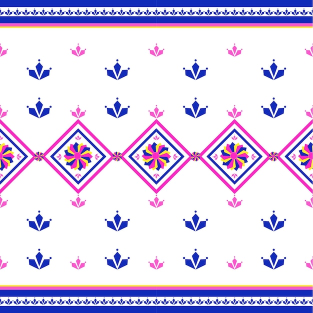 Vector a pink and purple pattern with a pink flower and purple flower