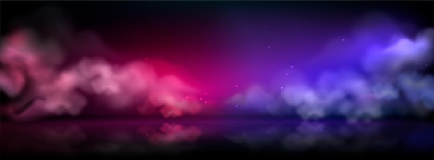 Vector pink and purple smoke clouds for vs design