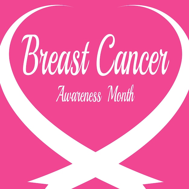 Pink ribbon for breast cancer awareness symbol vector illustration