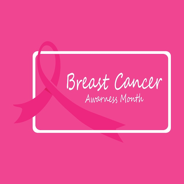 Pink ribbon for breast cancer awareness symbol vector illustration