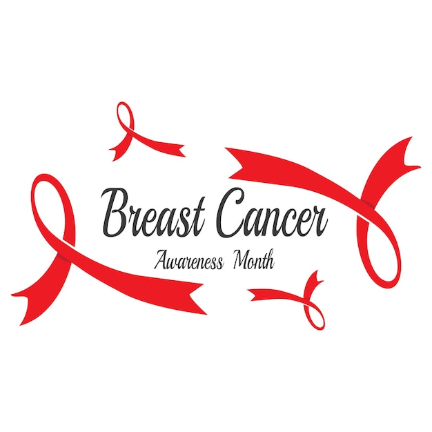 Pink ribbon for breast cancer awareness symbol vector illustration