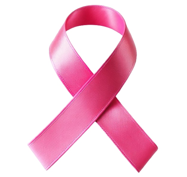 Vector pink ribbon cancer awareness ribbons no background