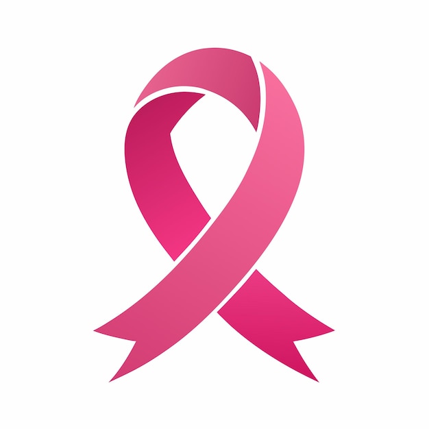 Vector pink ribbon logo design concept vector art and illustration