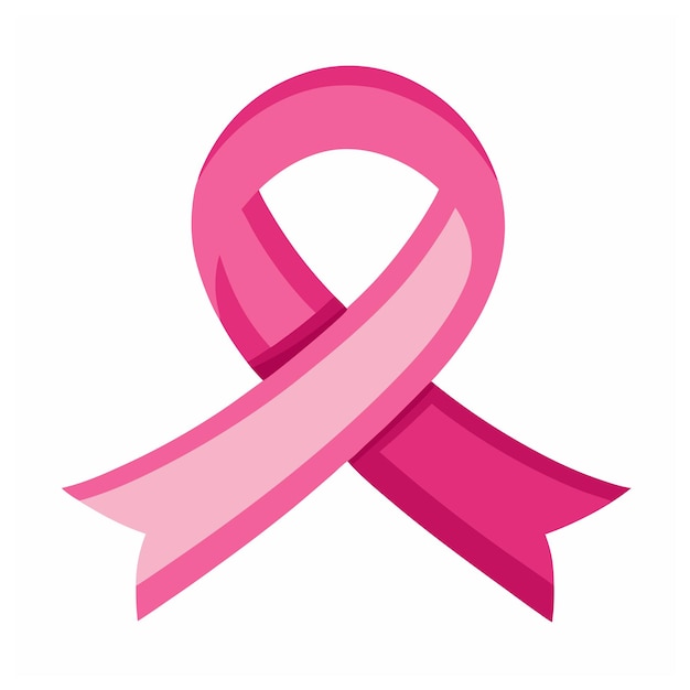 Vector pink ribbon vector illustration for breast cancer awareness