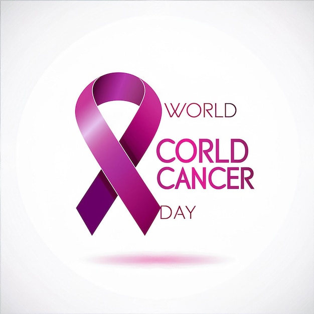 Vector a pink ribbon with the words world diabetes in pink