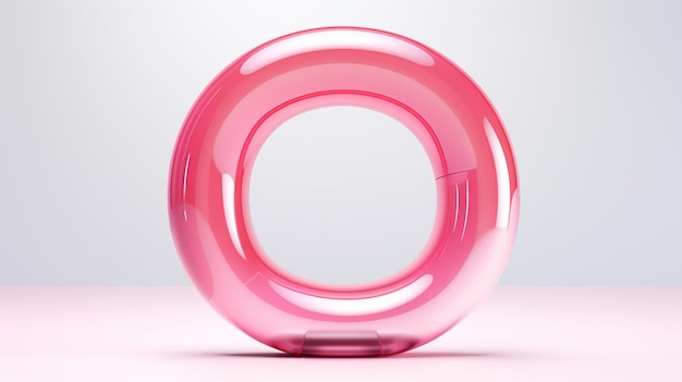 a pink round object with a pink circle in the middle