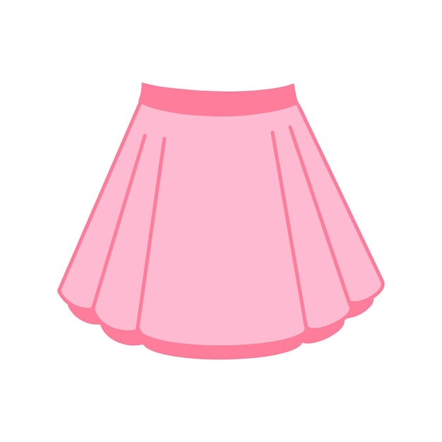 Pink skirt Illustration isolated on white background