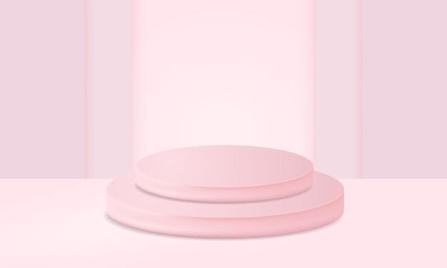 pink soft podium vector. for beauty or fashion