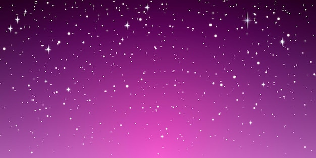 Pink starry sky banner